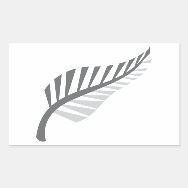 Silver Fern Phantastisches Neuseeland-Image Rechteckiger Aufkleber (Vorderseite)