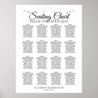Silver Filigree 16 Tabelle Hochzeitstabelle