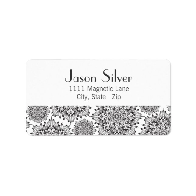 Silver Flame Address Labels Adressaufkleber (Vorne)