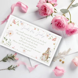 Silver Floral Baby Bunny Baby Showbuchanfrage Begleitkarte