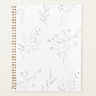 Silver Floral Boho Wedding Planer