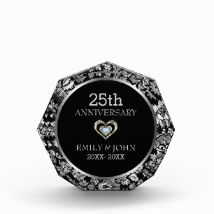 Silver Floral Damask Fotoblock