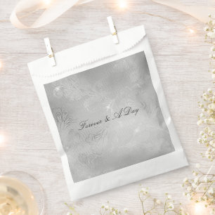Silver Floral Lace Wedding Geschenktütchen