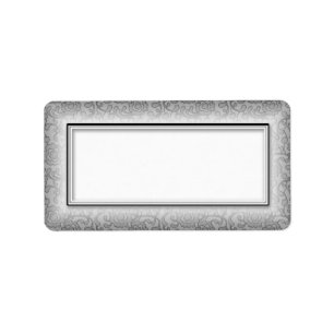 Silver Floral Wirbel Blank Address Labels Adressaufkleber