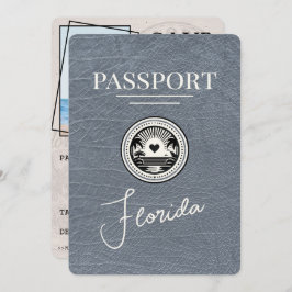 Silver Florida Passport Save the Date