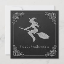 Silver Flying Hexe Halloween