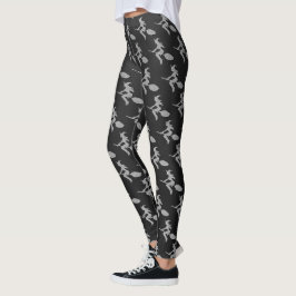 Silver Flying Hexe Halloween Leggings