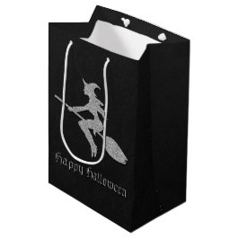 Silver Flying Hexe Halloween Mittlere Geschenktüte