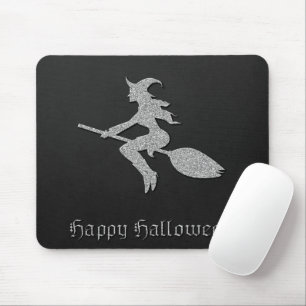 Silver Flying Hexe Halloween Mousepad