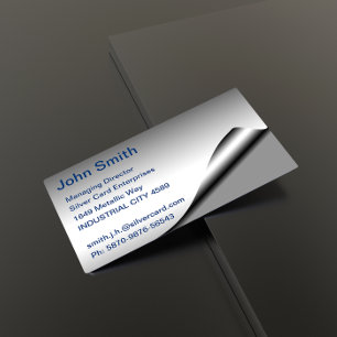 Silver Foil Business Card Visitenkarte