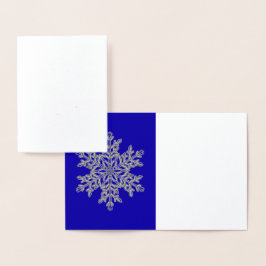 Silver Foil Card Snowflake Folienkarte