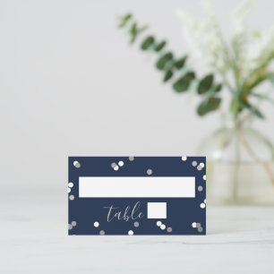 Silver Foil Confetti Brautparty Platzkarte