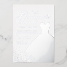 Silver Foil Dress Elegantes Quinceanera Party