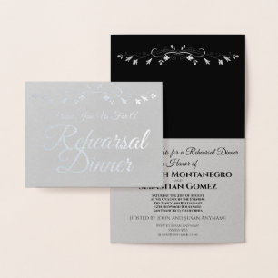 Silver Foil Elegante Probe Abendessen Einladung