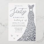 Silver Foil Heart Gown 60. Geburtstagsparty Real Folieneinladung<br><div class="desc">Rose Gold Heart Gown 60. Geburtstagsparty Real Foil Einladung Sixty & Fabulous Sehen Sie andere Einladungen in unserem Nest und Nest Store</div>