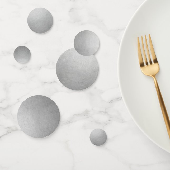 Silver Foil Look Custom Large Konfetti (Gruppe)