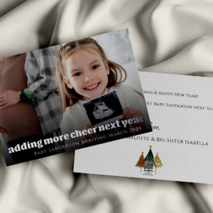 Silver Foil Pregnancy Ankündigung Weihnachtskarte