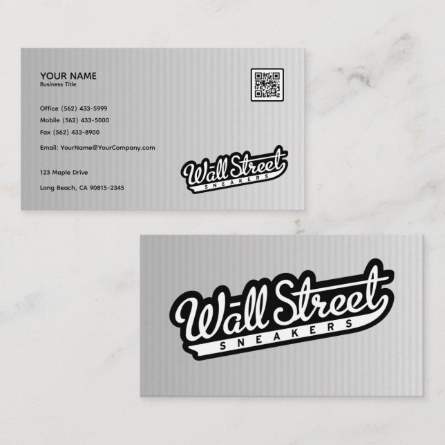 Silver Foil Shine - Business Card Design Visitenkarte (Vorne/Hinten)