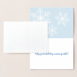 Silver Foil Snowflake Ferienkarte Folienkarte
