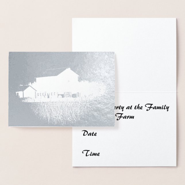 Silver Foil Stall Image Folienkarte (Anzeige)