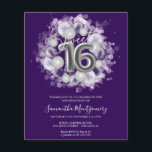 Silver Foil Sweet 16 Balloons Einladung<br><div class="desc">Lass deinen Freunden, ihre Kalender für deinen besonderen Tag mit diesen schönen staubblauen Sweet 16 Einladungen zu markieren. Jede Einladung bietet ein festliches Design mit schönen Ballons, die perfekt geeignet sind, um die Stimmung für einen Tag des Vergnügens und der Feier. Egal ob Sie eine große Ballsaal-Gala oder eine intimere...</div>