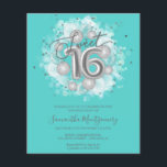 Silver Foil Sweet 16 Balloons Einladung<br><div class="desc">Lass deinen Freunden, ihre Kalender für deinen besonderen Tag mit diesen schönen staubblauen Sweet 16 Einladungen zu markieren. Jede Einladung bietet ein festliches Design mit schönen Ballons, die perfekt geeignet sind, um die Stimmung für einen Tag des Vergnügens und der Feier. Egal ob Sie eine große Ballsaal-Gala oder eine intimere...</div>