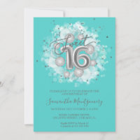 Silver Foil Sweet 16 Birthday Balloons Party Aquam