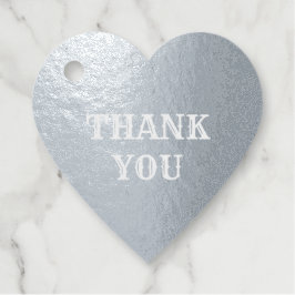 Silver Foil Vielen Dank für Ihr Hochzeitspaar Name Geschenkanhänger