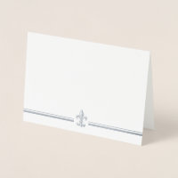 Silver Foil Vintag Elegante Lilie Card