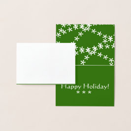 Silver Foil Winter Snow Weihnachtsgrüßkarte Folienkarte