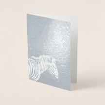 Silver Foil Zebra mit Mond