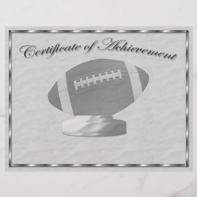 Silver Football Certificate of Achievement Flyer (Vorne)