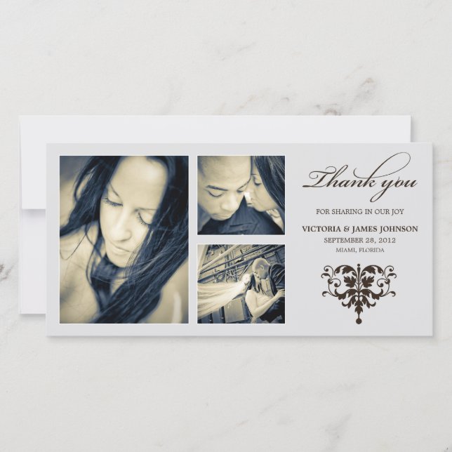 SILVER FORMAL COLLAGE | DANKE, DASS DU KARTE (Vorderseite)