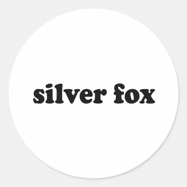 SILVER FOX RUNDER AUFKLEBER (Vorderseite)