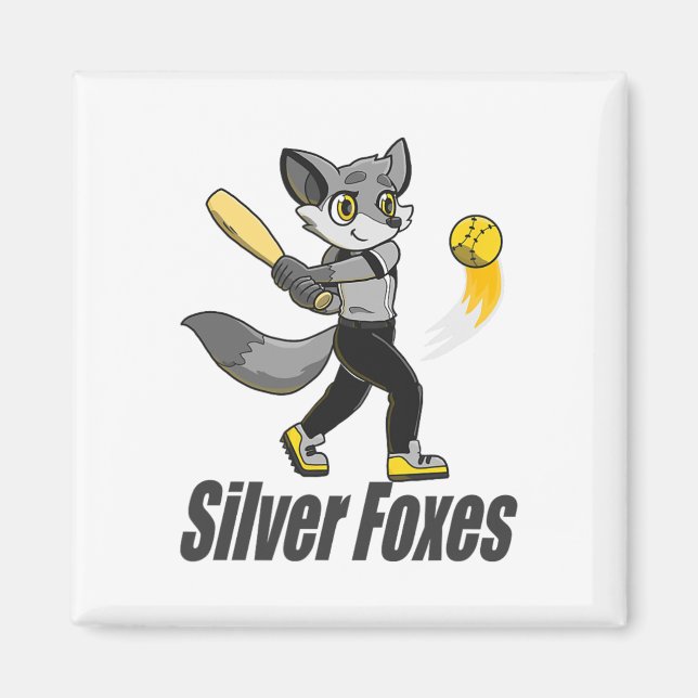 Silver Foxes Softll  Magnet (Vorne)