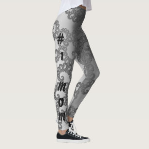 Silver Fraktal Art #1 Mama Leggings