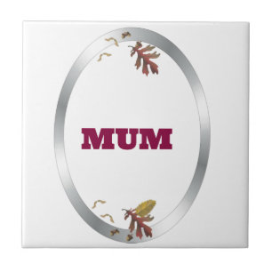 Silver Frame Decorative Mum Fliese