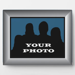 Silver Frame Ihr Foto 8 x 10 Horizontal Plaque 2 Fotoplatte