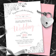 Silver Frills Elegant Rosa & Gray auf der Weißen H