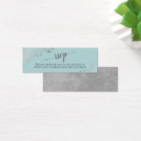 Silver Frills Mint Aquamarine Wedding RSVP Online
