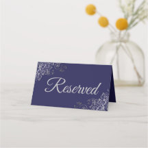 Silver Frills Navy Blue Elegant Wedding vorbehalte