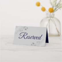 Silver Frills Navy & Gray Elegant Wedding vorbehal
