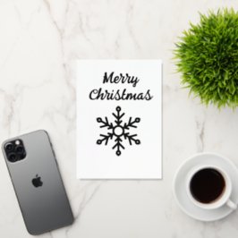 Silver Frohe Weihnachten mit Snowflake