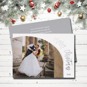 Silver Frohe Weihnachtsschrift Folien Feiertagskarte