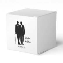 Silver Gay Wedding Grooms mit Namen und Datum