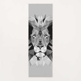 Silver Geometric Lion Yogamatte