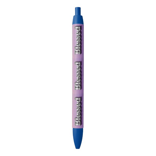 Silver gesegnet Lila Tinte Pen Kugelschreiber (Vorderseite Vertikal)