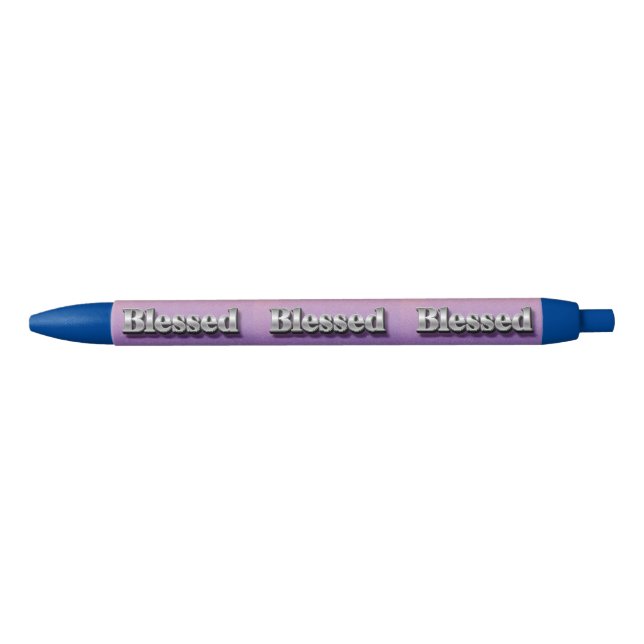 Silver gesegnet Lila Tinte Pen Kugelschreiber (Vorderseite)