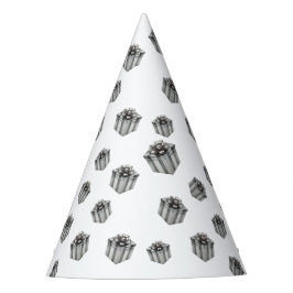 Silver Gift Boxes Elegant Holiday Premium Party Partyhütchen