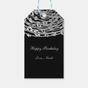 Silver Glam Cheetah Print Exotic Animal Print Geschenkanhänger